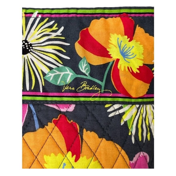 Vera Bradley Jazzy Blooms Quilted Tote Bag Colorful Floral - Picture 4 of 7